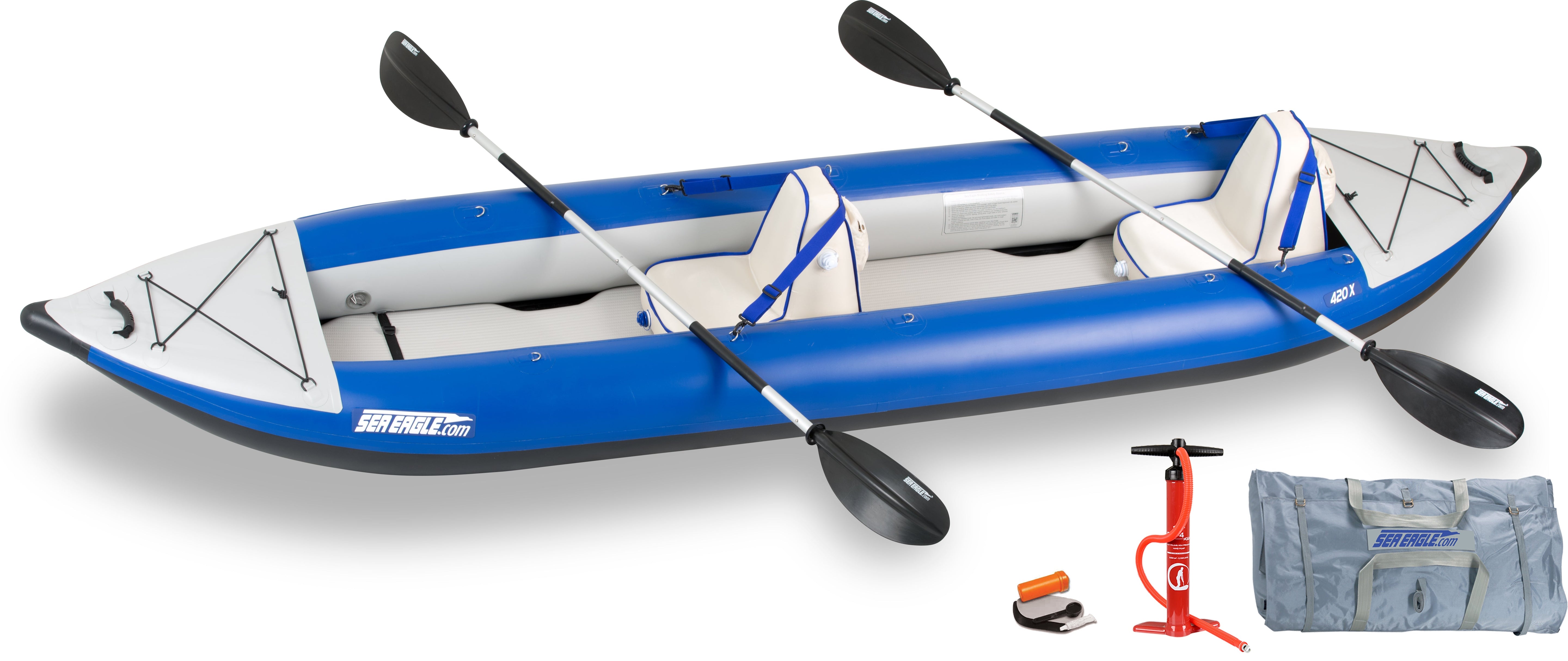 The 420x Explorer Inflatable Kayak - Pro Carbon Package